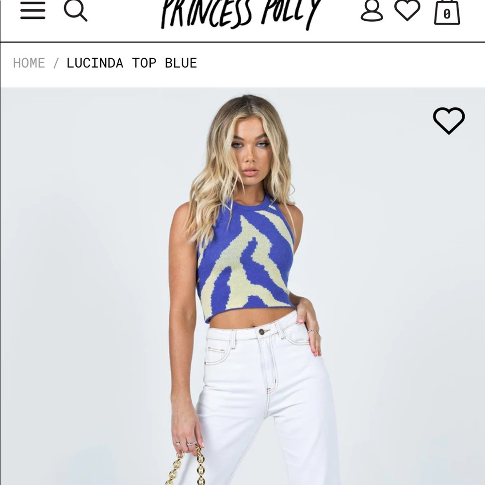 Princess Polly Lucinda Top Blue